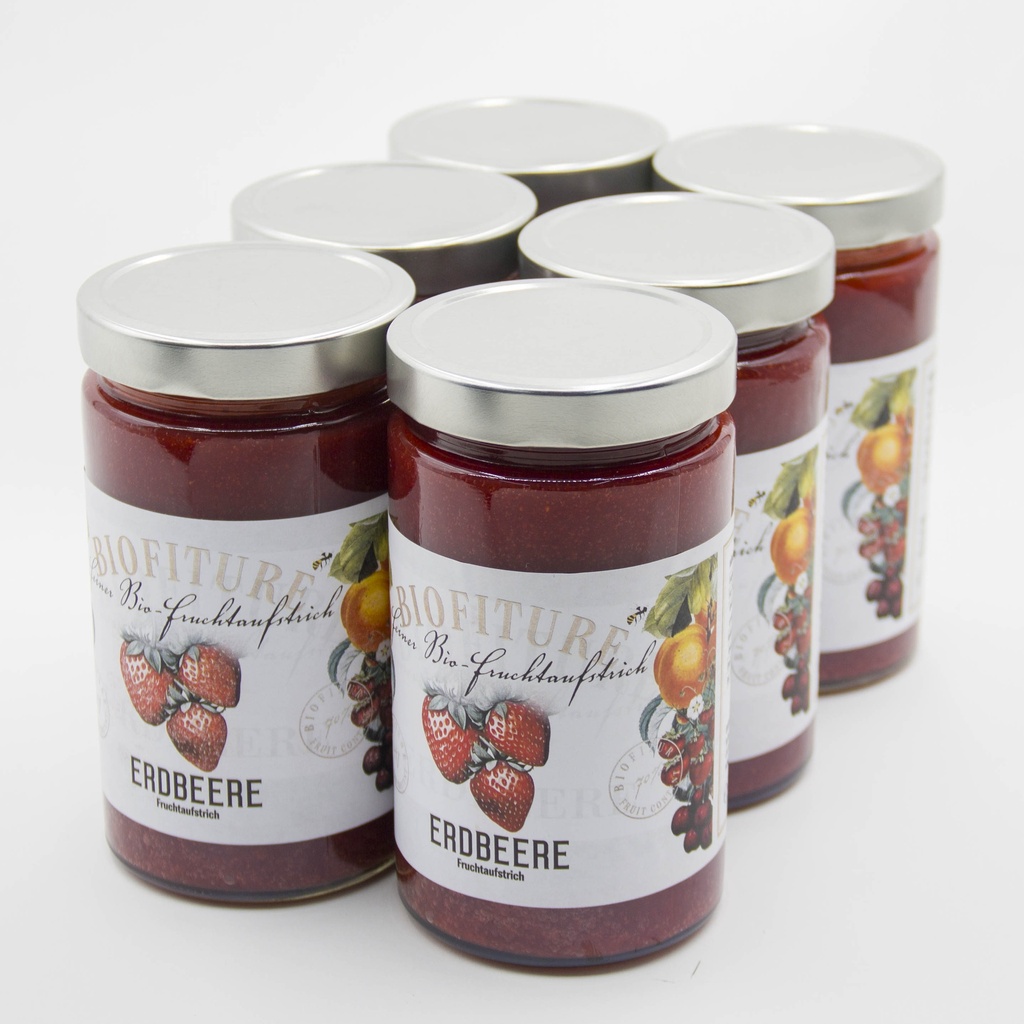 BIO Fruchtaufstrich Erdbeere 6x 750 g Glas